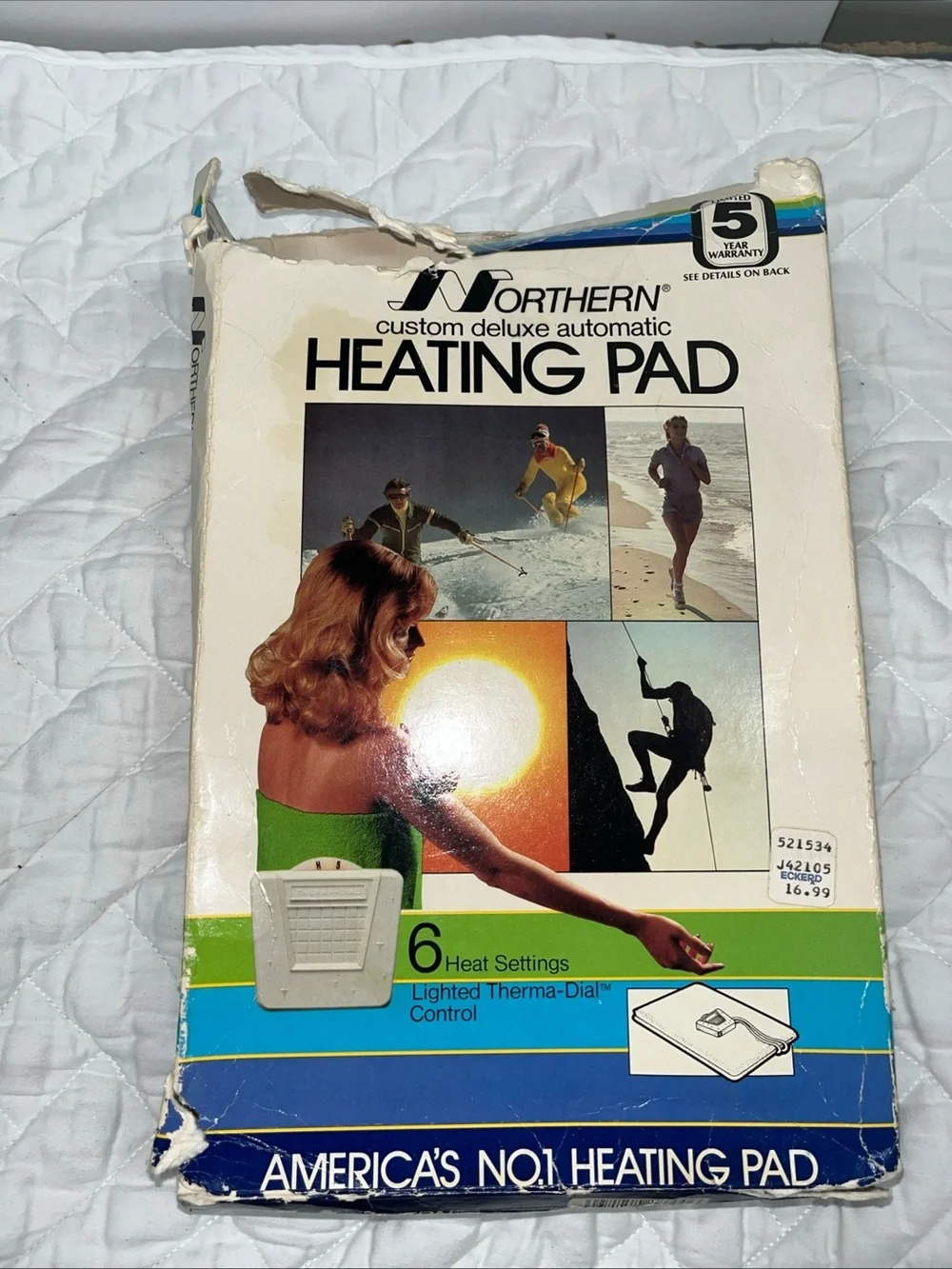 Floral Electric Heating Pad in Blue, Green & Yellow